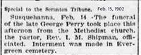 Perry, George (Funeral Notice)